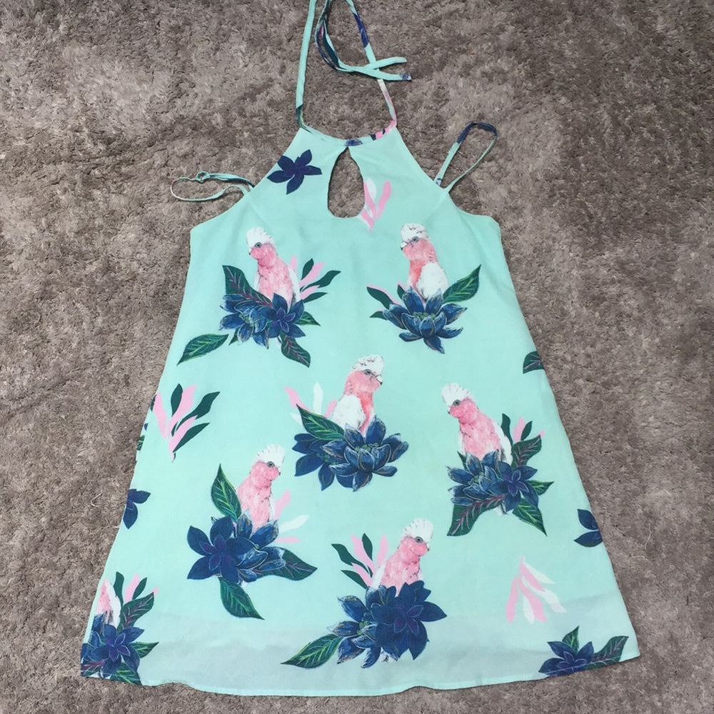 Mink pink bird dress